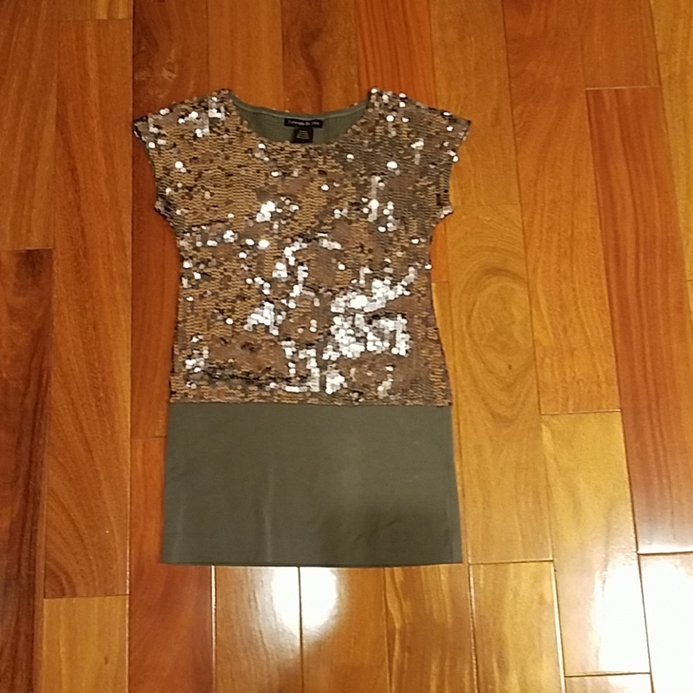 Sequined dress.